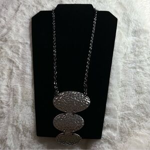 3 Oval Fashion Silver Necklace